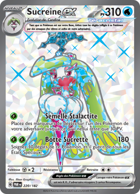 Carte Pokémon Sucreine-ex 220/182 Ultra Rare Faille Paradoxe