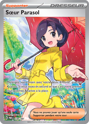 Carte Pokémon Sœur Parasol 238/182 Ultra Rare Faille Paradoxe