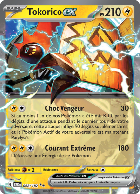 Carte Pokémon Tokorico-ex 068/182 Double rare Faille Paradoxe