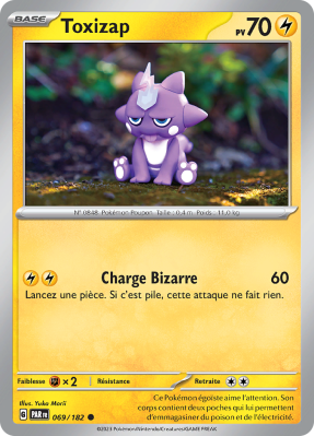 Carte Pokémon Toxizap 069/182 Commune Faille Paradoxe