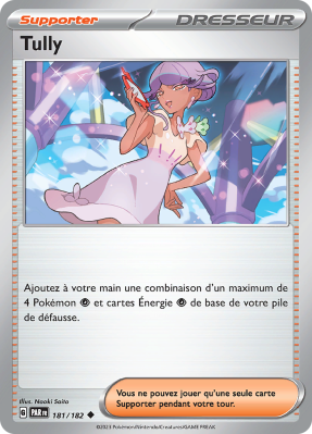Carte Pokémon Tully 181/182 Peu commune Faille Paradoxe