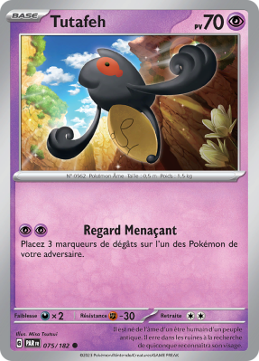Carte Pokémon Tutafeh 075/182 Commune Faille Paradoxe