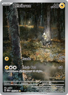 Carte Pokémon Zébibron 195/182 AR Faille Paradoxe