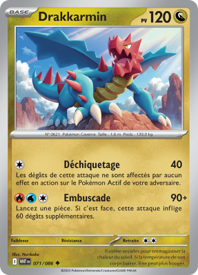 Carte Pokémon Drakkarmin 071/086 Peu commune Flamme Blanche