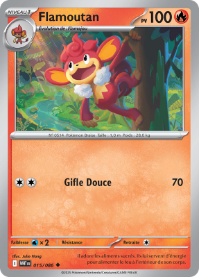 Carte Pokémon Flamoutan 015/086 Peu commune Flamme Blanche