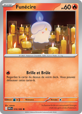 Carte Pokémon Funécire 016/086 Commune Flamme Blanche