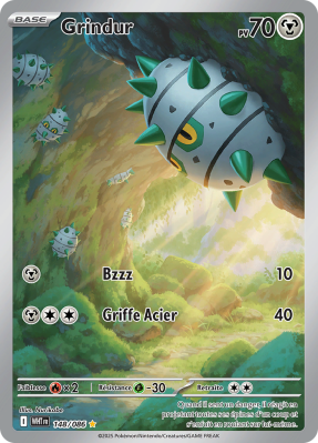 Carte Pokémon Grindur 148/086 AR Flamme Blanche