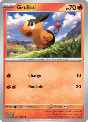 Carte Pokémon Gruikui 011/086 Commune Flamme Blanche