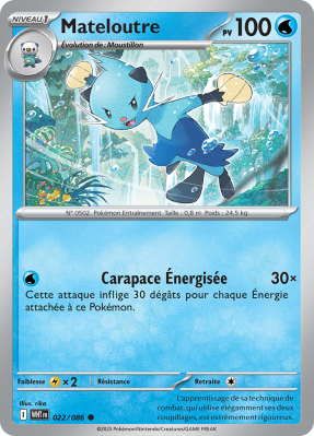 Carte Pokémon Mateloutre 022/086 Commune Flamme Blanche
