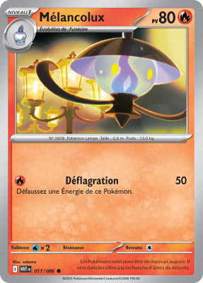 Carte Pokémon Mélancolux 017/086 Commune Flamme Blanche