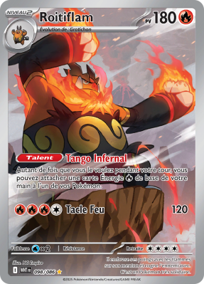 Carte Pokémon Roitiflam 098/086 AR Flamme Blanche