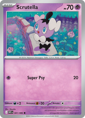 Carte Pokémon Scrutella 041/086 Commune Flamme Blanche