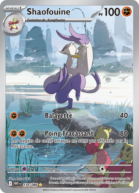 Carte Pokémon Shaofouine 134/086 AR Flamme Blanche