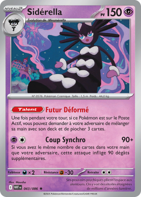 Carte Pokémon Sidérella 043/086 Holographique Flamme Blanche