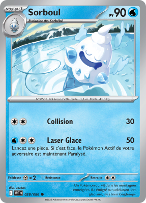 Carte Pokémon Sorboul 028/086 Commune Flamme Blanche