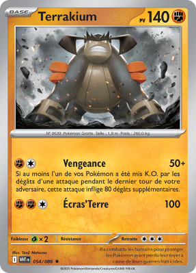 Carte Pokémon Terrakium 054/086 Holographique Flamme Blanche