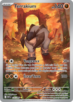 Carte Pokémon Terrakium 135/086 AR Flamme Blanche