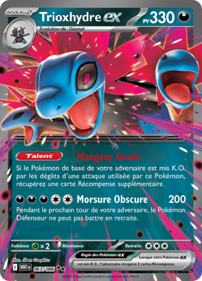 Carte Pokémon Trioxhydre-ex 067/086 Double rare Flamme Blanche
