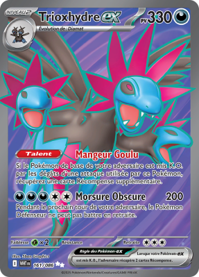 Carte Pokémon Trioxhydre-ex 161/086 Ultra Rare Flamme Blanche