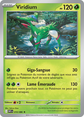 Carte Pokémon Viridium 010/086 Holographique Flamme Blanche