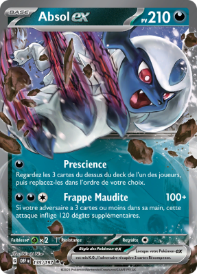 Carte Pokémon Absol-ex 135/197 Double rare Flammes Obsidiennes