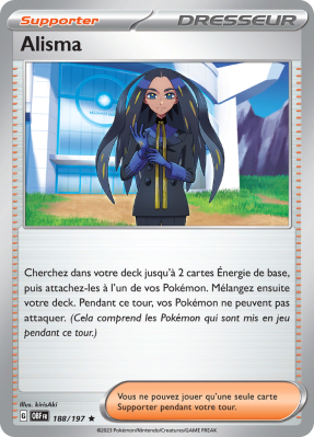 Carte Pokémon Alisma 188/197 Holographique Flammes Obsidiennes