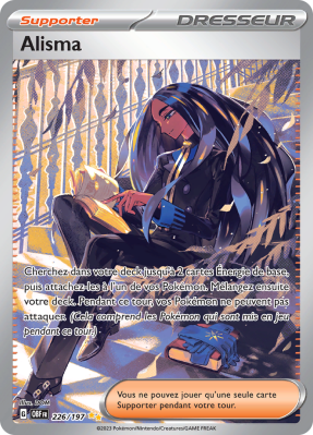 Carte Pokémon Alisma 226/197 Alternative Flammes Obsidiennes