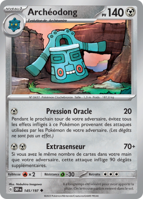 Carte Pokémon Archéodong 145/197 Peu commune Flammes Obsidiennes
