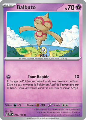 Carte Pokémon Balbuto 094/197 Commune Flammes Obsidiennes