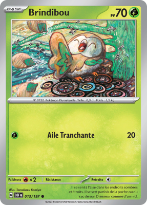 Carte Pokémon Brindibou 013/197 Commune Flammes Obsidiennes