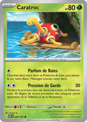 Carte Pokémon Caratroc 005/197 Commune Flammes Obsidiennes