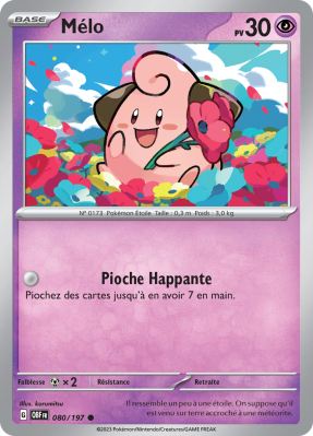 Carte Pokémon Mélo 080/197 Commune Flammes Obsidiennes