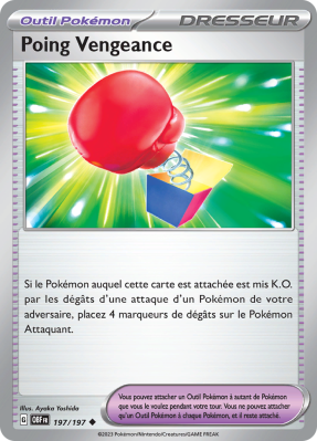 Carte Pokémon Poing Vengeance 197/197 Peu commune Flammes Obsidiennes