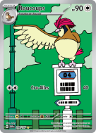 Carte Pokémon Roucoups 208/197 AR Flammes Obsidiennes