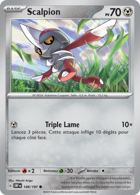Carte Pokémon Scalpion 148/197 Commune Flammes Obsidiennes