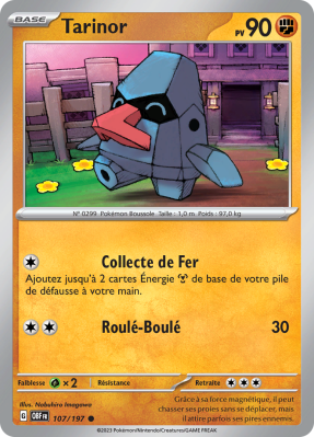 Carte Pokémon Tarinor 107/197 Commune Flammes Obsidiennes