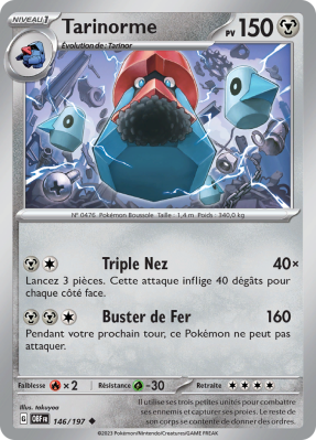 Carte Pokémon Tarinorme 146/197 Peu commune Flammes Obsidiennes