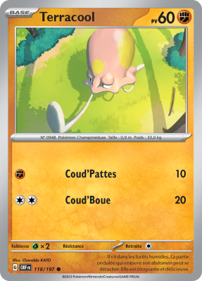 Carte Pokémon Terracool 118/197 Commune Flammes Obsidiennes