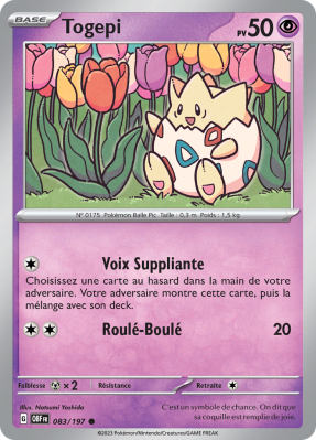 Carte Pokémon Togepi 083/197 Commune Flammes Obsidiennes