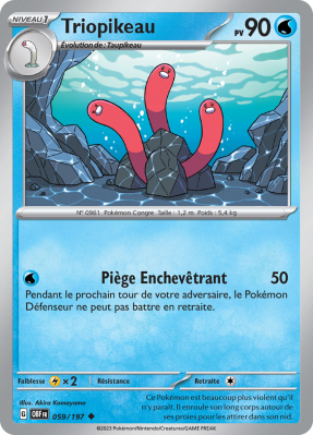 Carte Pokémon Triopikeau 059/197 Peu commune Flammes Obsidiennes