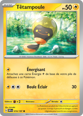 Carte Pokémon Têtampoule 074/197 Commune Flammes Obsidiennes