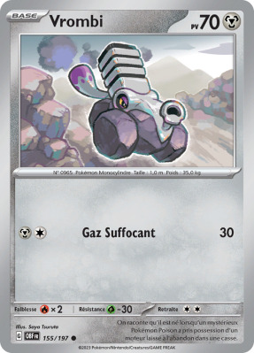 Carte Pokémon Vrombi 155/197 Commune Flammes Obsidiennes