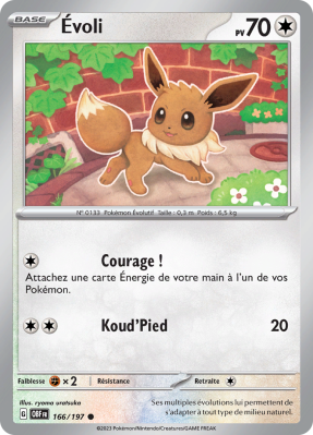 Carte Pokémon Évoli 166/197 Commune Flammes Obsidiennes