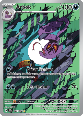 Carte Pokémon Arbok 176/162 AR Forces Temporelles