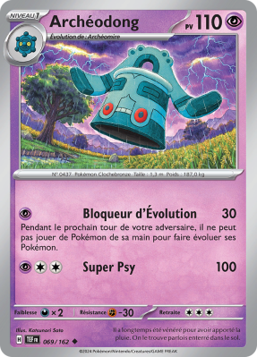 Carte Pokémon Archéodong 069/162 Peu commune Forces Temporelles