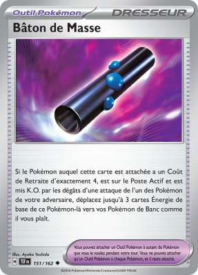Carte Pokémon Bâton de Masse 151/162 Peu commune Forces Temporelles