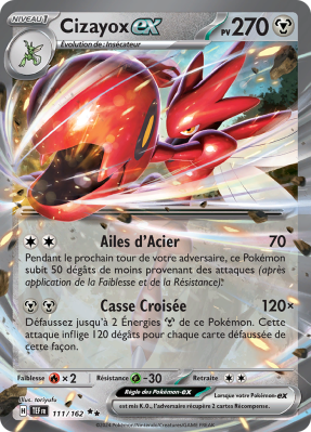 Carte Pokémon Cizayox-ex 111/162 Double rare Forces Temporelles