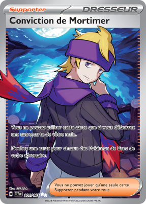 Carte Pokémon Conviction de Mortimer 201/162 Ultra Rare Forces Temporelles