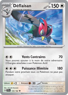 Carte Pokémon Déflaisan 135/162 Peu commune Forces Temporelles
