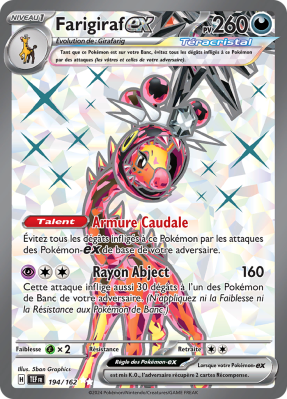 Carte Pokémon Farigiraf-ex 194/162 Ultra Rare Forces Temporelles